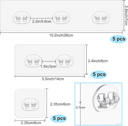 vivinin 15 Pack Shower Caddy Adhesive Replacement, Shower Shelf Adhesive No - Image 2