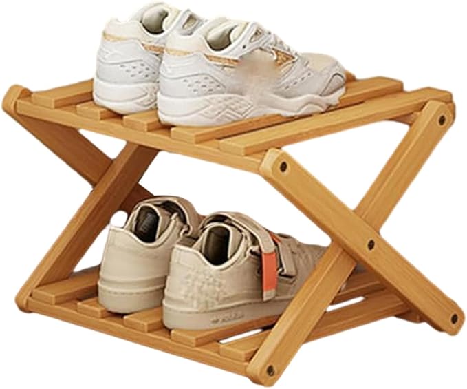 YYW Bamboo Shoe Rack for Entryway, Installation-Free and Foldable Vertical Shoe by YYW