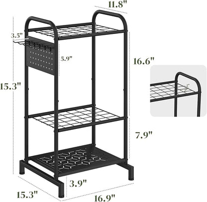 Garden Tool Organizer with Hooks Yard Tool Rack Heavy Duty Steel Yard Tool - Image 3