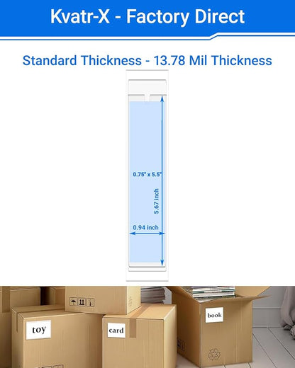 20 PCS Clear Self Adhesive Plastic Label Pockets, Top Loading Business & - Image 2