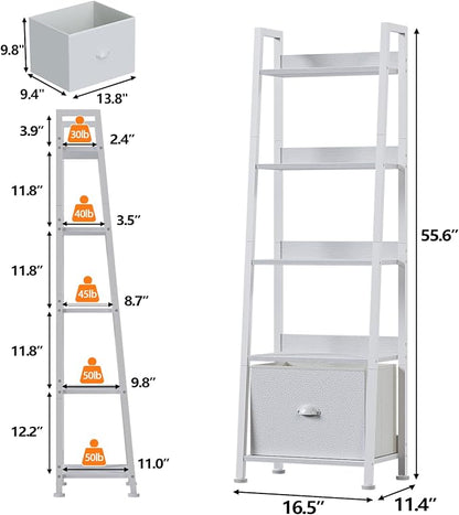 Furologee Ladder Shelf, 5 Tier Bookshelf - Image 3