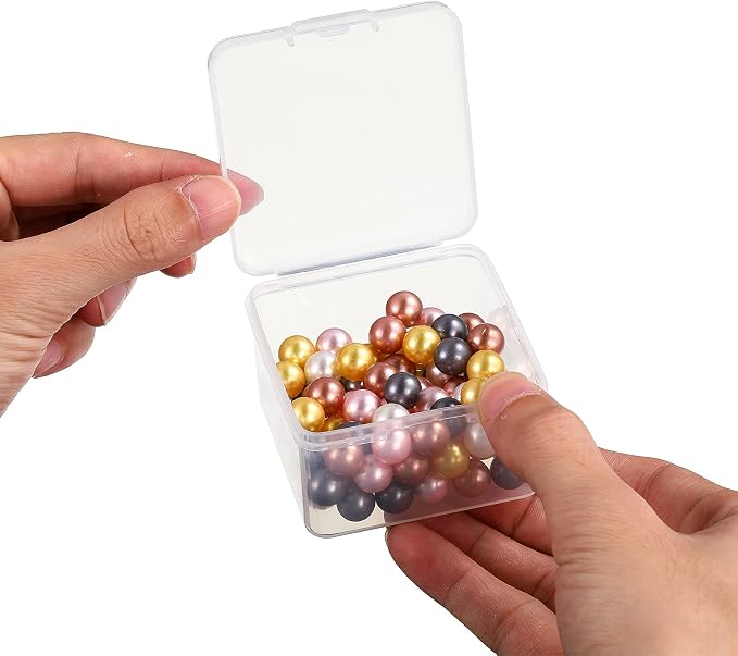 Jetec 18 Pieces Mini Plastic Clear Beads Storage Containers Box - Image 5
