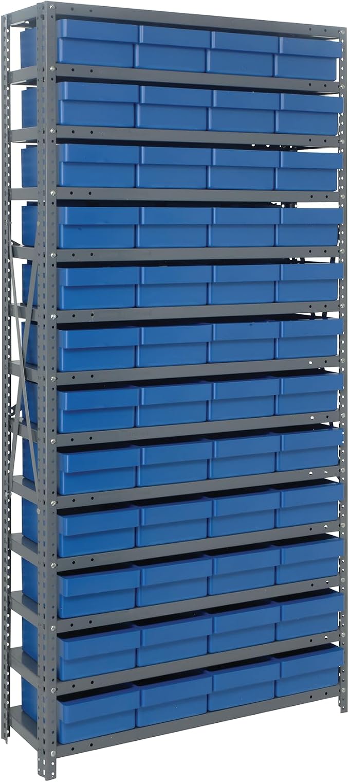 Quantum Storage Systems 1275-701BL Solid Heavy Duty 13 Shelves 48 Super Tuff by QuantumStorageSystems