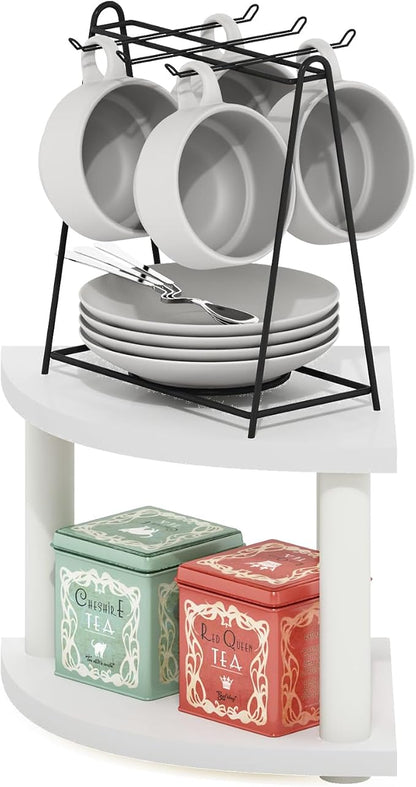 Furinno Turn-N-Tube Kitchen Countertop Organizer, 2-Tier Corner Countertop - Image 4