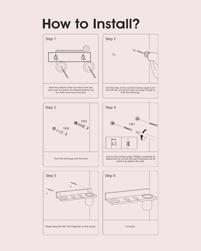 Hair Tool Organizer Wall Mounted - Image 7
