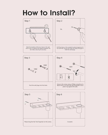 Hair Tool Organizer Wall Mounted - Image 7