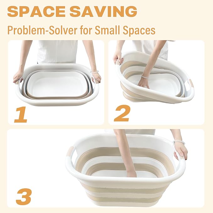 OOAMBB 43L Collapsible Plastic Laundry Baskets | Pop Up Laundry hamper/Storage - Image 7