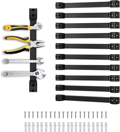 12" Magnetic Tool Holder, 10 Packs Storage Strips Tool Magnet Bar PVC Coated by SDLDEER