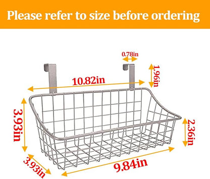 LeleCAT Basket with hook Grid Storage Basket, Hang it behind a door or on a - Image 2