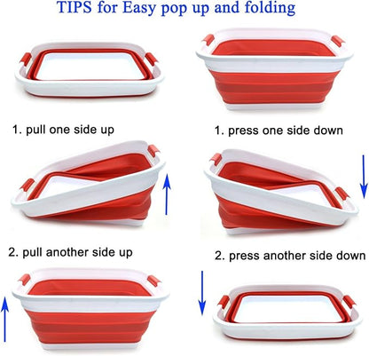 SAMMART Set of 2-41L Collapsible Plastic Laundry Basket-Pop Up Storage - Image 7
