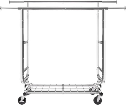 VEVOR Clothes Rack, Rolling Clothing Garment Rack, Extendable Carbon Steel - Image 10