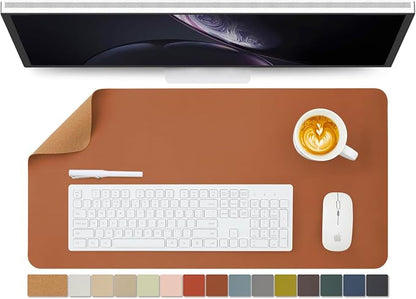 Cork Desk Mat - Dual-Sided Desk Pad by HOMIEAZICOZI