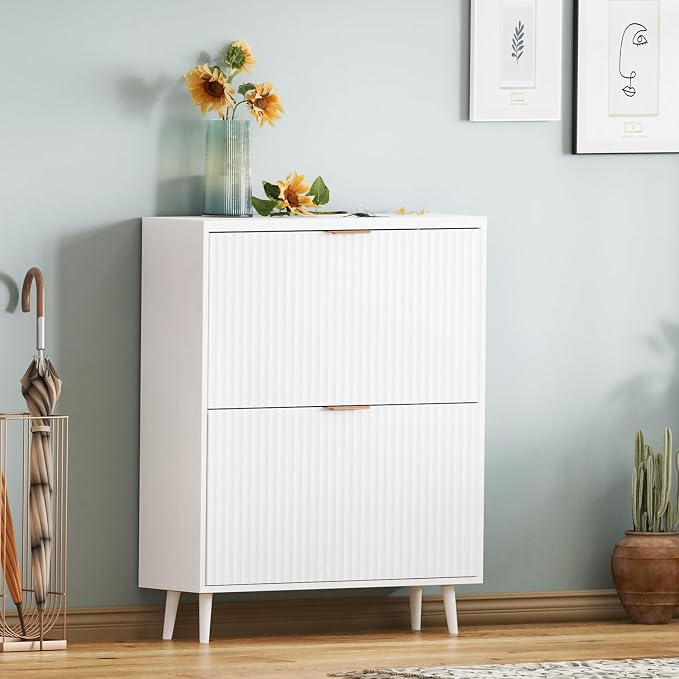 Shoe Cabinet Storage, Modern Freestanding Organizer - Image 7