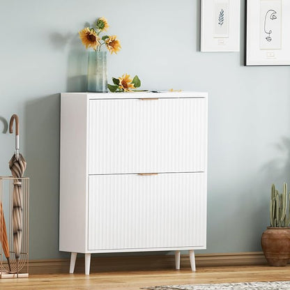 Shoe Cabinet Storage, Modern Freestanding Organizer - Image 7