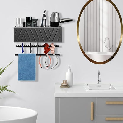 Rustic Hair Dryer Holder Wall Mounted, Hair Styling Tools & Accessories - Image 7