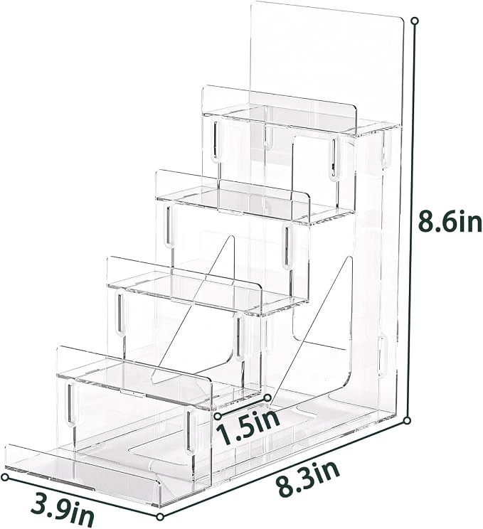 Acrylic Clear Wallet Organizer Holder, Purse Table Display Storage Rack - Image 5