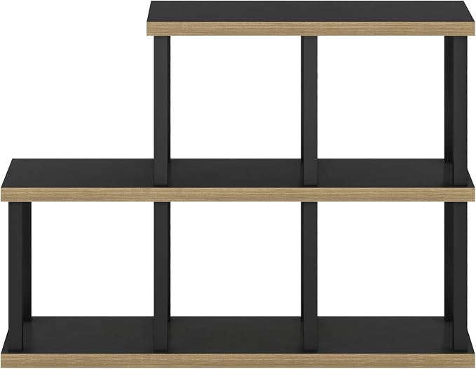 Furinno Turn-N-Tube No Tools Decorative Display Shelf, Americano/Black - Image 6