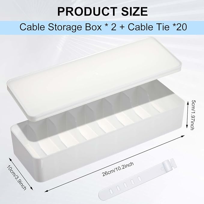 Tatuo 2 Pcs Cable Organizer Box - Image 2