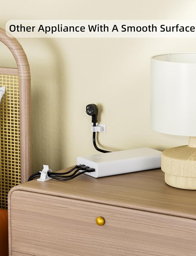 Viaky White Cord Clips Self Adhesive - Image 4
