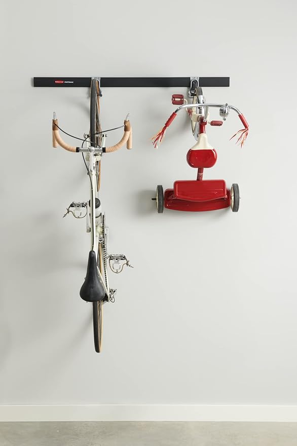 Rubbermaid FastTrack Garage Storage Bike Storage Kit, 3 Piece, All in One Rail - Image 10