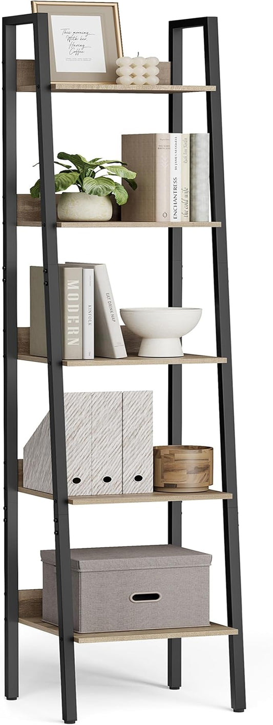 VASAGLE Bookshelf, 5-Tier Narrow Book Shelf, 11.8 x 13.3 x 66.9 Inches by VASAGLEbySONGMICSHOME