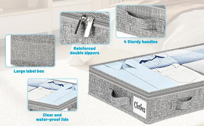 3 Inch Low Profile Under Bed Storage Drawer 2 Pack, Lightweight Underbed - Image 6