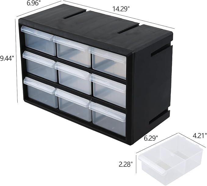 Sadstory 9-Drawer Plastic Drawer Storage Cabinet - Image 3