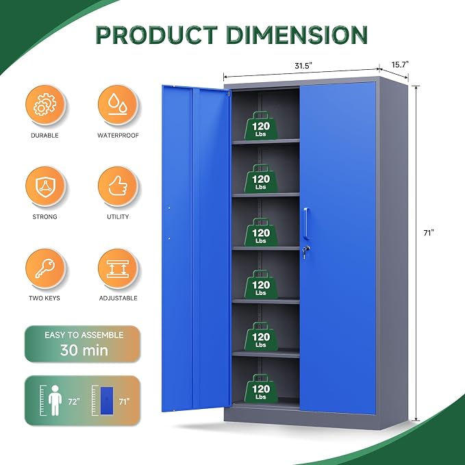 Letaya Metal Garage Storage Cabinets - Image 4