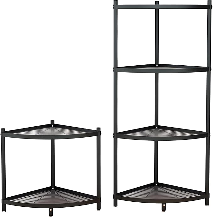 6-Tier Kitchen Corner Shelf Triangular Corner Pot Rack Storage Shelf Multi-tier - Image 9