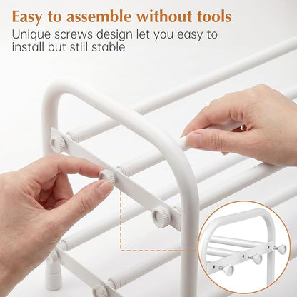 INSMART 2-Tier Expandable Shoe Rack:Stackable and Adjustable Shoes Organizer - Image 7