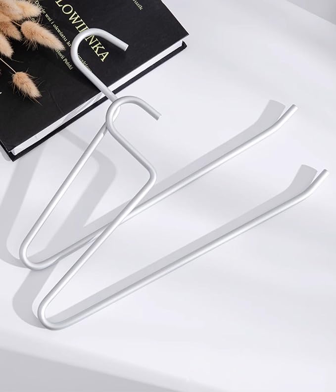 Premium Matte Silvery Aluminum Pants Hanger 10 Pack, 13.7” Extra Smooth & - Image 3