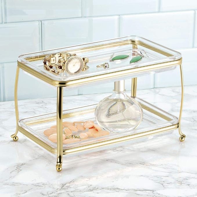 mDesign Decorative Makeup Storage Organizer Vanity Tray - Image 2
