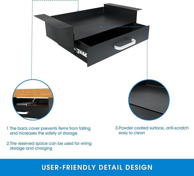 GOME Under Desk Drawer Storage - Image 5