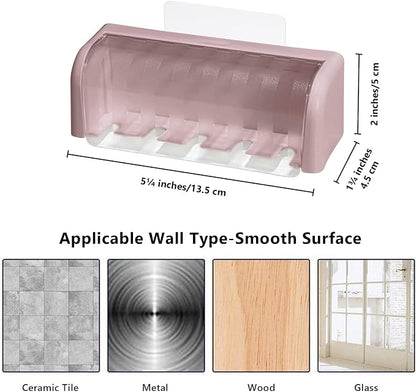 5 Slots Toothbrush Holder Wall Mount - Image 5