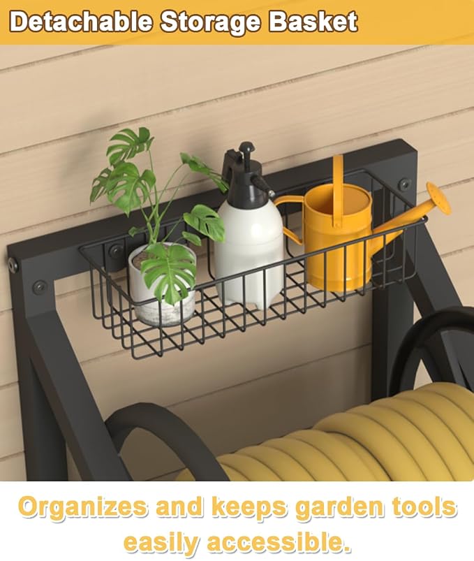 Artigarden Triangle Wall Mounted Garden Hose Reel, Outdoor Heavy-Duty Water - Image 7