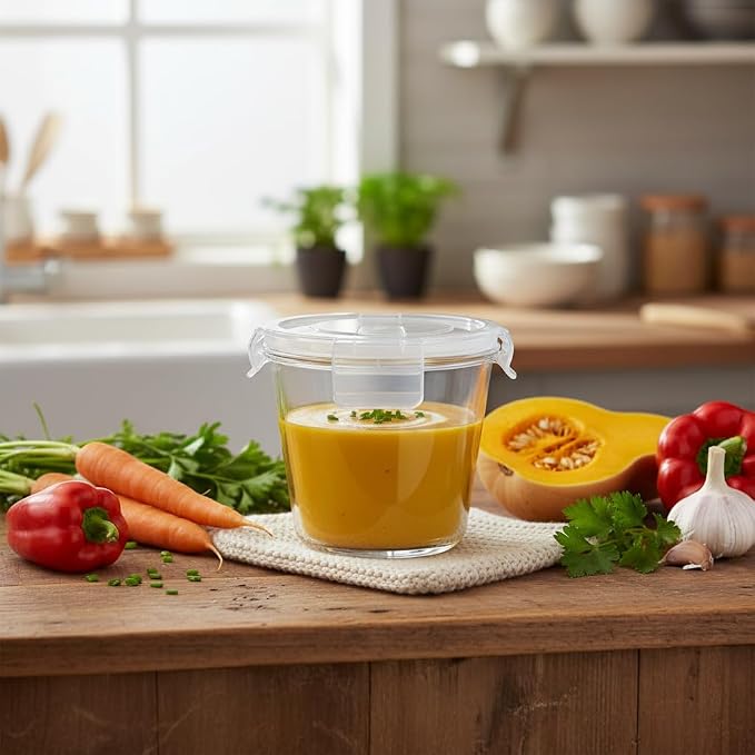 H.JSS WDJS 3Cup Round Glass Food Storage Containers - Image 9