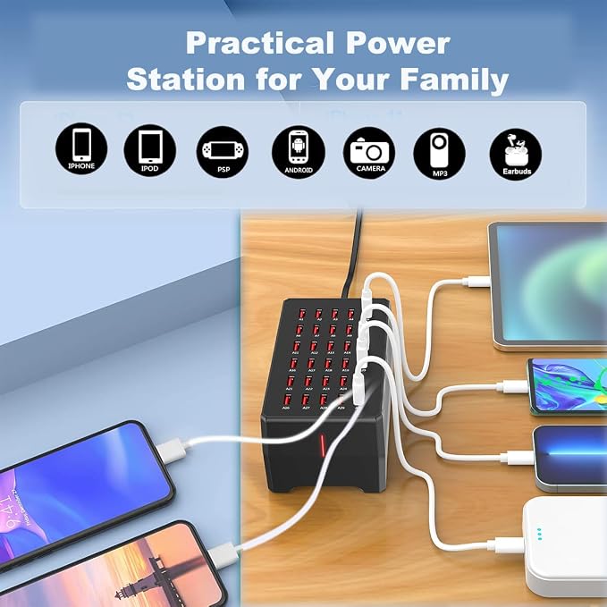 MaxLax USB Charger Station, 30-Port 150W/30A Multiple USB Charging Station - Image 6