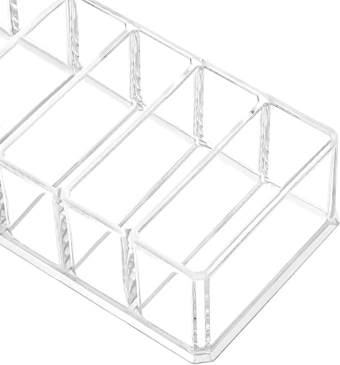 HBlife Clear Acrylic Makeup Compact Organizer, 8 Spaces Vanity Organizer Stand - Image 3
