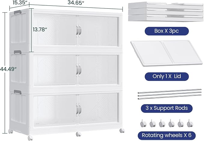 720QT Extra Large Stackable Storage Bins - Image 2