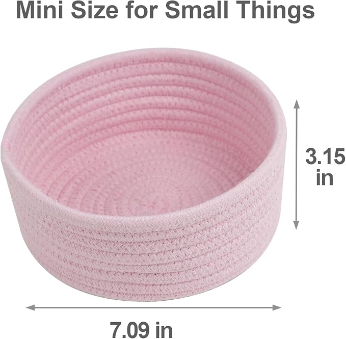 Small Woven Cotton Rope Baskets, Gift and Storage Baskets, Nursery Organizer - Image 4
