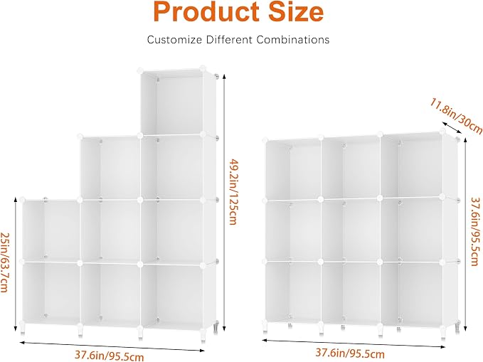 HOMIDEC Closet Organizers and Storage, 9 Cube Storage Organizer, Storage Cubes - Image 3