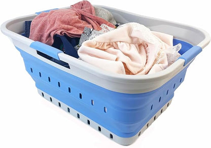 SAMMART 42L Collapsible Plastic Laundry Basket by SAMMART