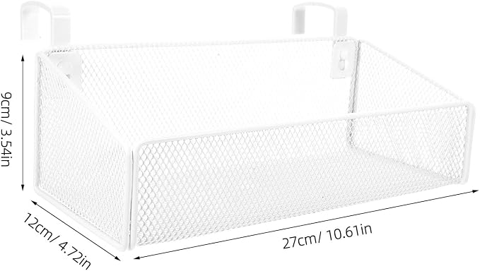 PRETYZOOM Bedside Caddy Hanging Storage Rack Bedside Metal Hanging Shelf - Image 3