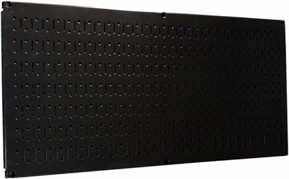 Wall Control Pegboard 16in x 32in Horizontal Black Metal Pegboard Tool Board by Wall+Control