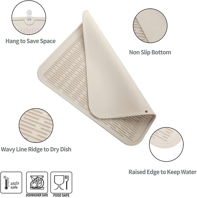 Silicone Dish Drying Mat for Multiple Usage, Easy clean, Eco-friendly, - Image 2