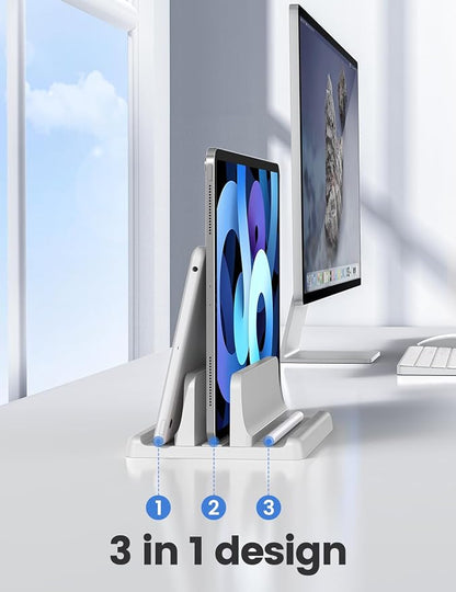 Vaydeer Vertical Laptop Stand Holder Plastic Adjustable Desktop Notebook Dock - Image 2