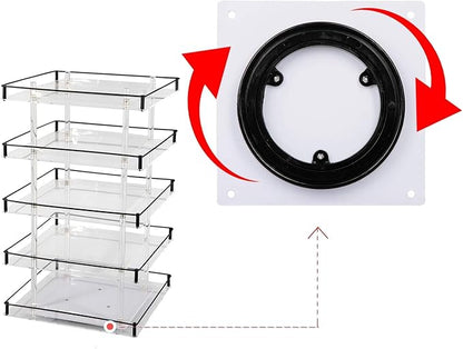 J JACKCUBE DESIGN Nail Polish Organizer, 5 Tier Acrylic 360 Rotating Display - Image 6