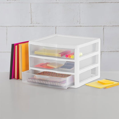 Sterilite 12-Pack Wide 3 Drawer Unit, Plastic Desktop Organizer - Image 5
