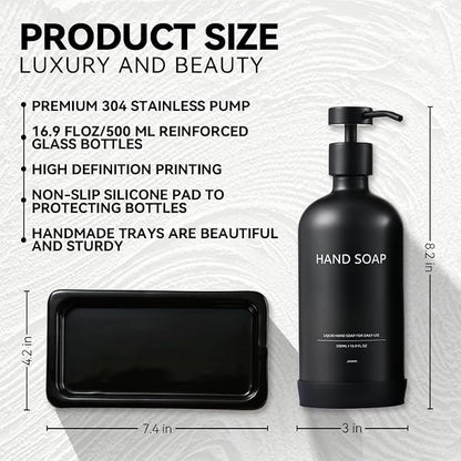 Glass Kitchen Soap Dispenser Set - Image 2