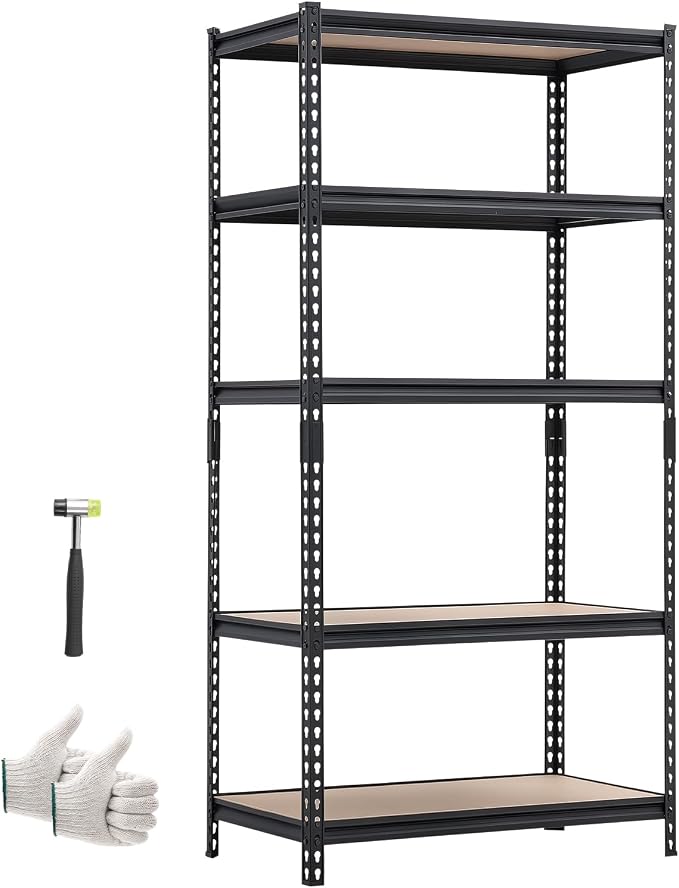 VEVOR Storage Shelves, 5-Tier Adjustable, 2000 lbs Capacity, Heavy Duty Garage by VEVOR